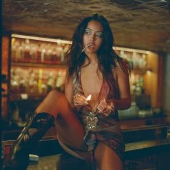 Jaded London Cindy Plunge Dress In Ruby