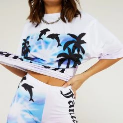 Jaded London Fantasy Heart Scene Print Cycling Shorts