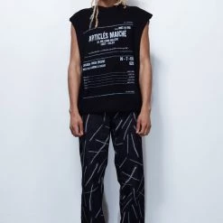 Jaded Man Tees Black Receipt Vest 7 Jaded Man Tees Black Receipt Vest