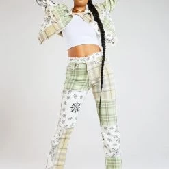 Jaded London Patchwork Bandana Boyfriend Jeans