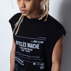 Jaded Man Tees Black Receipt Vest 8 Jaded Man Tees Black Receipt Vest