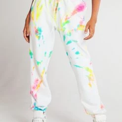 Jaded London Reverse Rainbow Tie Dye Joggers Co-ords