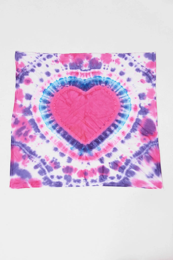 Jaded London Accessories Purple & Pink Heart Tie Dye Bandana 3 Jaded London Accessories Purple & Pink Heart Tie Dye Bandana