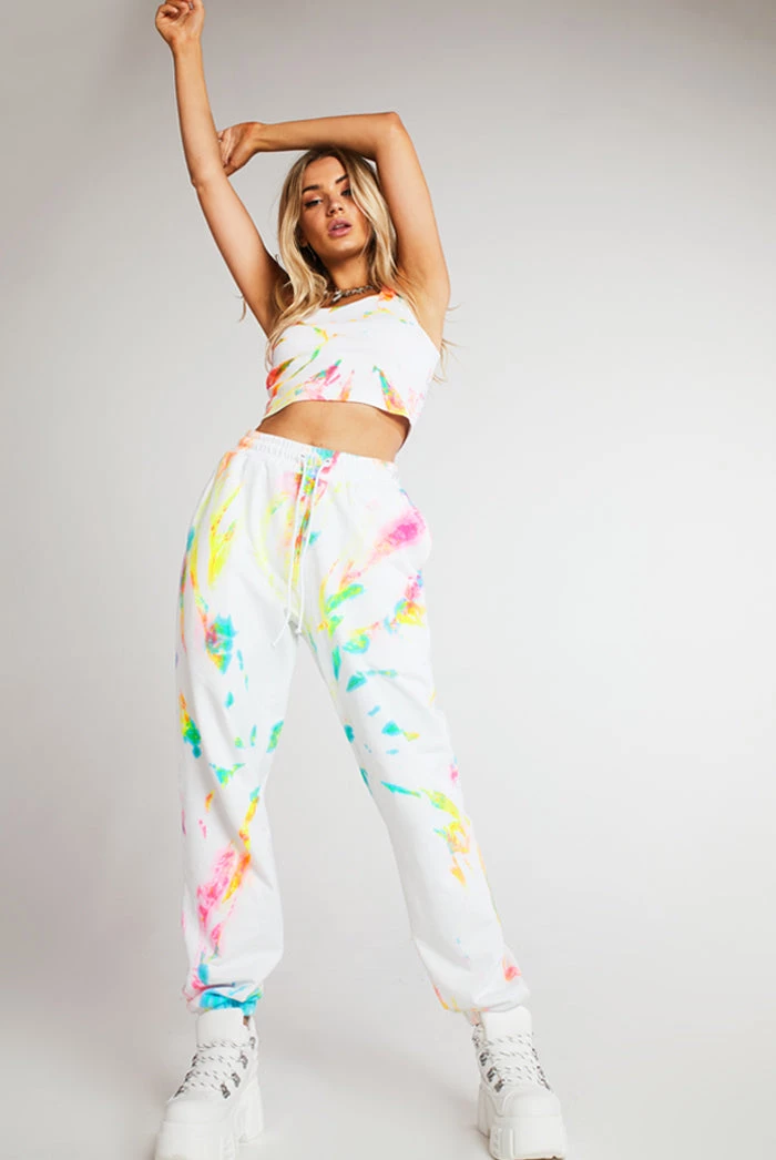 Jaded London Reverse Rainbow Tie Dye Joggers Co-ords 3 Jaded London Reverse Rainbow Tie Dye Joggers Co-ords