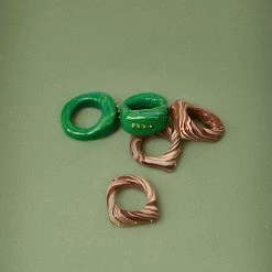 Phase Green Swirl Ring Accessories