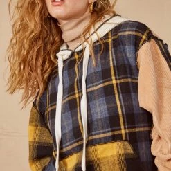 Jaded London Mixed Check Oversized Hoodie