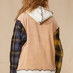 Jaded London Mixed Check Oversized Hoodie