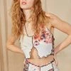 Jaded London Mixed Print Cut & Sew Halter Neck Top Tops