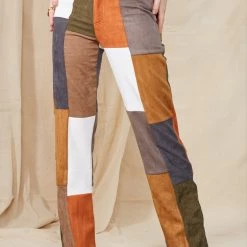 Jaded London Mixed Patchwork Cord Wide Leg Trousers