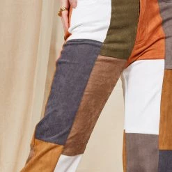 Jaded London Mixed Patchwork Cord Wide Leg Trousers