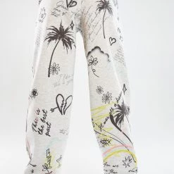 Jaded London Doodle Graffiti Print Paperbag Waist Joggers
