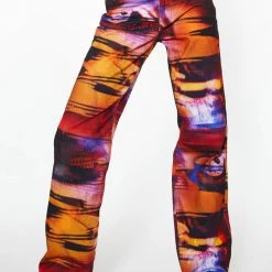 Jaded London Petite Oracle Eye Print Jeans