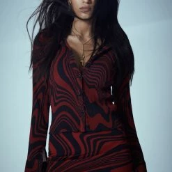 Jaded London Tops Manic Plisse Shirt 10 Jaded London Tops Manic Plisse Shirt