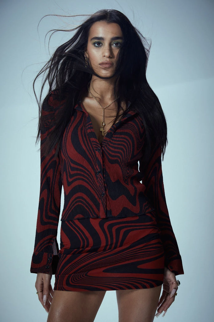 Jaded London Tops Manic Plisse Shirt 5 Jaded London Tops Manic Plisse Shirt