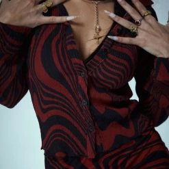 Jaded London Tops Manic Plisse Shirt 8 Jaded London Tops Manic Plisse Shirt