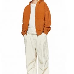 Jaded Man Eden Ecru Parachute Cargo Pants