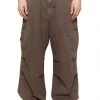 Jaded Man Eden Brown Parachute Cargo Pants
