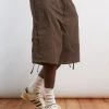 Jaded Man Brown Parachute Cargo Shorts