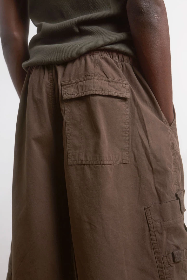 Jaded Man Brown Parachute Cargo Shorts 3 Jaded Man Brown Parachute Cargo Shorts