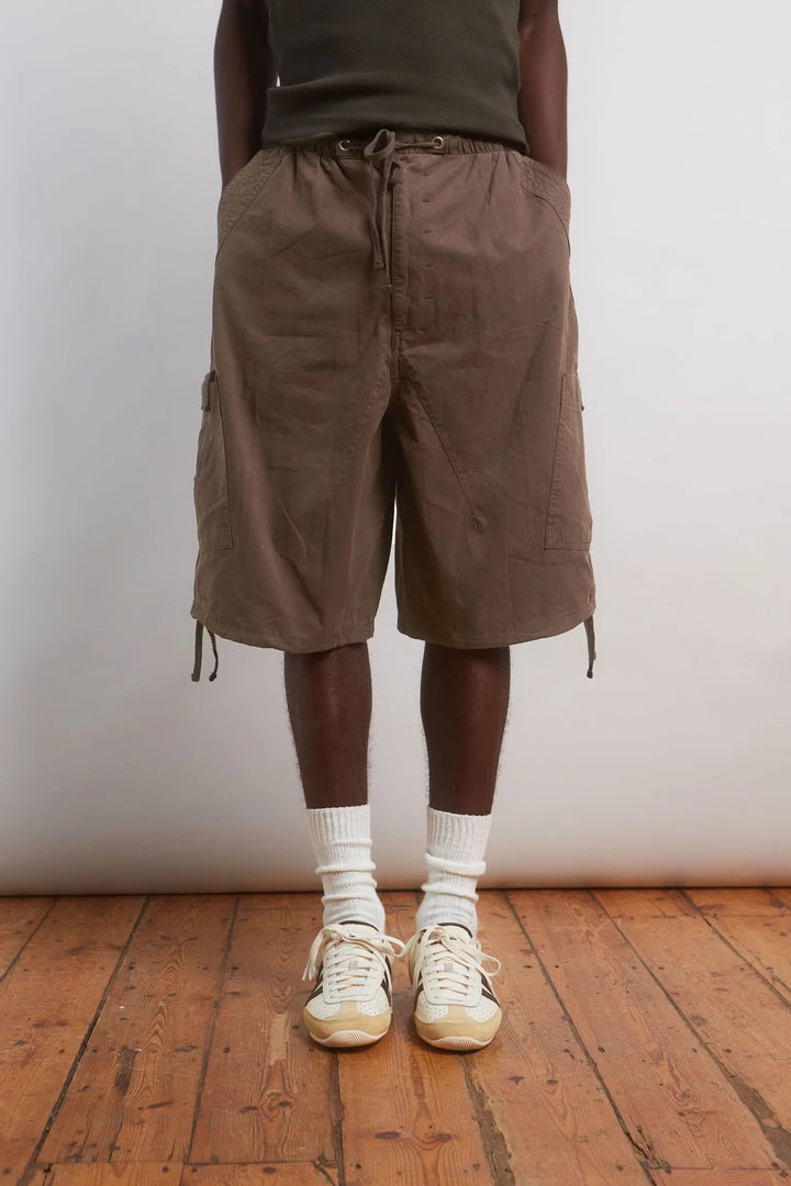 Jaded Man Brown Parachute Cargo Shorts 4 Jaded Man Brown Parachute Cargo Shorts