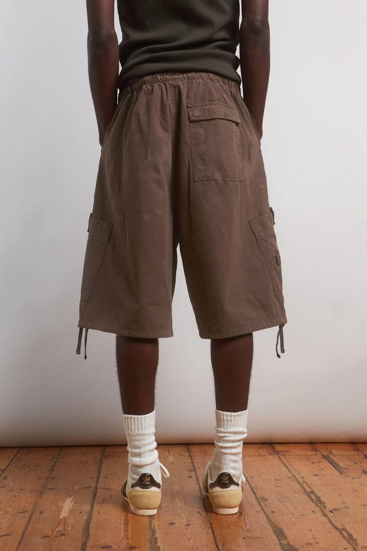 Jaded Man Brown Parachute Cargo Shorts 5 Jaded Man Brown Parachute Cargo Shorts