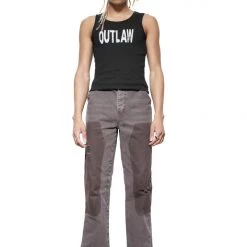 Jaded Man Black Outlaw Ribbed Vest