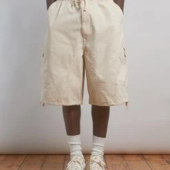 Jaded Man Ecru Parachute Cargo Shorts