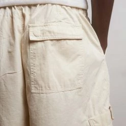 Jaded Man Ecru Parachute Cargo Shorts