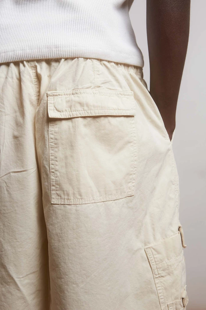 Jaded Man Ecru Parachute Cargo Shorts 2 Jaded Man Ecru Parachute Cargo Shorts
