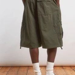 Jaded Man Khaki Parachute Cargo Shorts