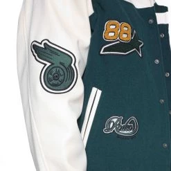 Jaded Man Forest Green Rodeo Varsity Jacket