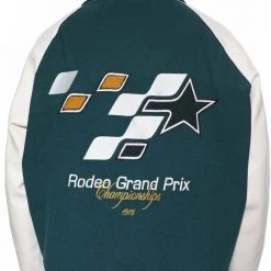 Jaded Man Forest Green Rodeo Varsity Jacket