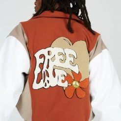 Jaded Man The Free Love Varsity Jacket Coats & Jackets