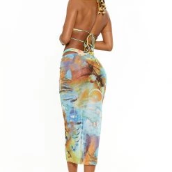 Jaded London Beach & Swimwear Citrus Mesh Maxi Skirt 10 Jaded London Beach & Swimwear Citrus Mesh Maxi Skirt