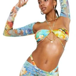 Jaded London Sales store 16 Jaded London Citrus Mesh Sleeves Beach & Swimwear