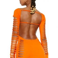 Jaded London Montego Dress In Tango