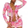 Jaded London Azalea Frill Top Beach & Swimwear