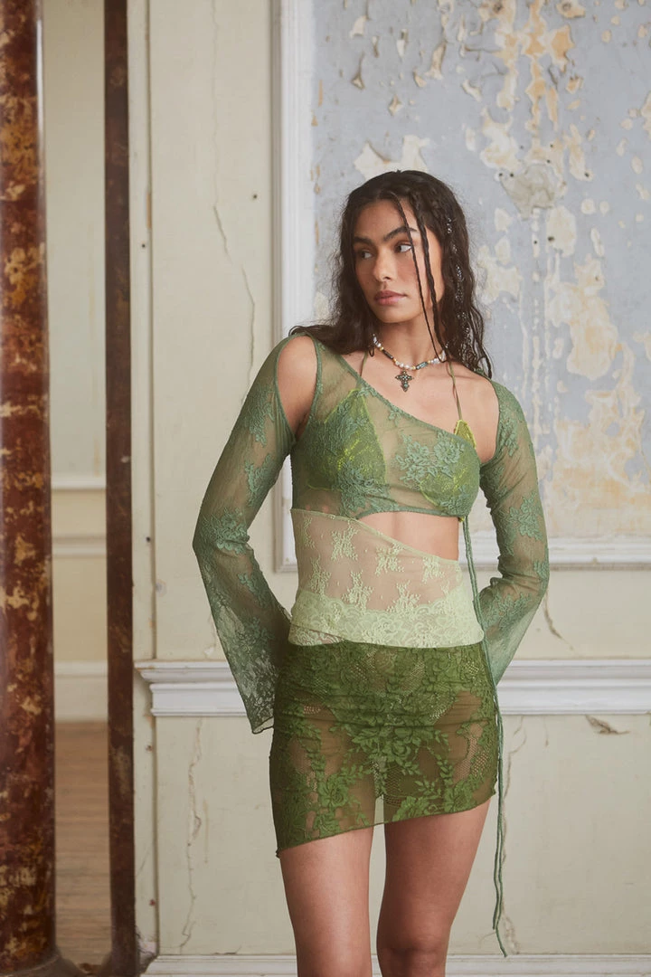 Jaded London Siren Dress In Moss 7 Jaded London Siren Dress In Moss