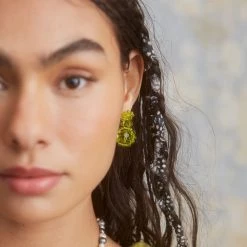 Jaded London Blossom Earrings In Lovebird Resin Accessories