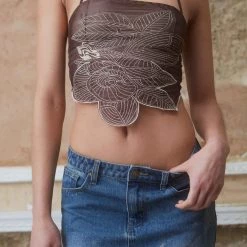 Jaded London Tops Rebirth Embroidered Corset