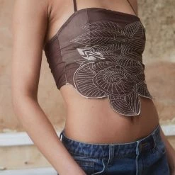 Jaded London Tops Rebirth Embroidered Corset