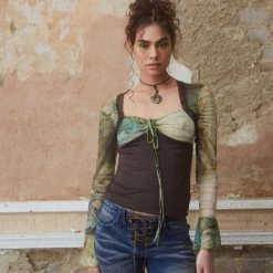 Jaded London Capulet Mesh Long Sleeve Top