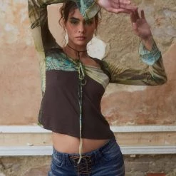 Jaded London Capulet Mesh Long Sleeve Top