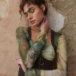 Jaded London Capulet Mesh Long Sleeve Top