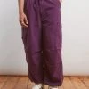Jaded Man Eden Aubergine Parachute Cargo Pants