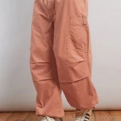 Jaded Man Eden Terracotta Parachute Cargo Pants