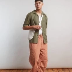 Jaded Man Eden Terracotta Parachute Cargo Pants