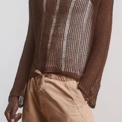 Jaded Man Brown Labyrinth Jumper Knitwear