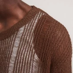 Jaded Man Brown Labyrinth Jumper Knitwear