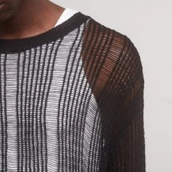 Jaded Man Black Labyrinth Jumper Knitwear